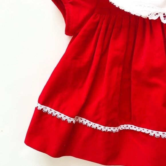 Vintage Gavette NWT velvet dress removable bib 12m - Picture 3 of 6